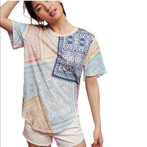 Anthropologie Postmark Patchwork Tee